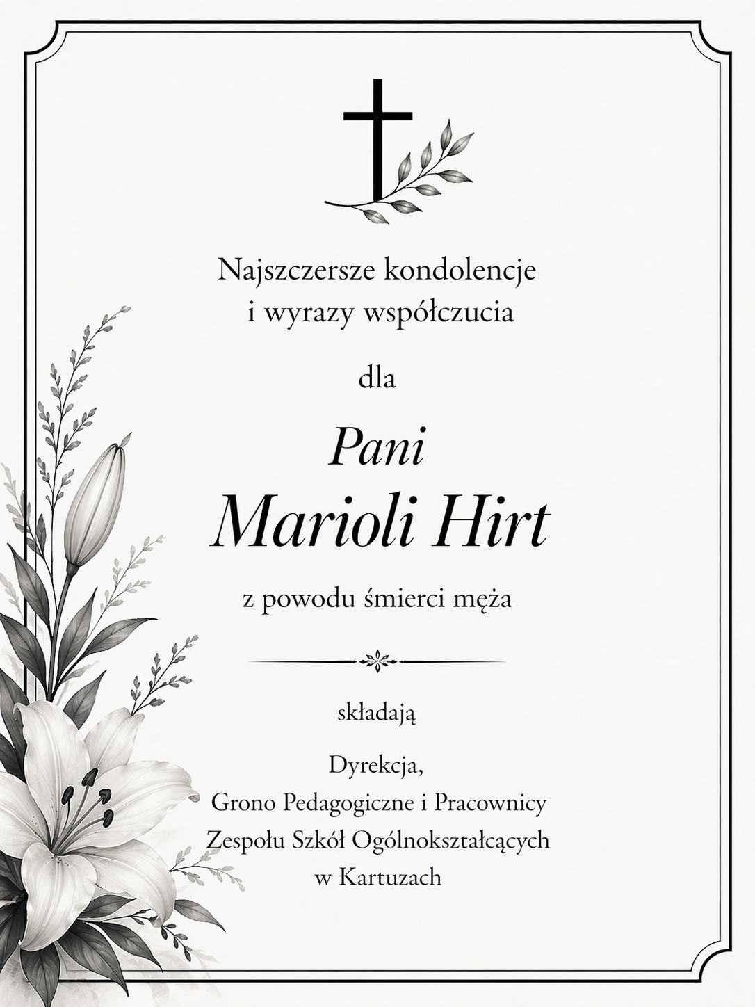 Kondolencje 